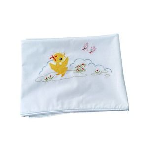 Lillian Vernon Baby Chick Embroidered Table Cloth Cover Birds